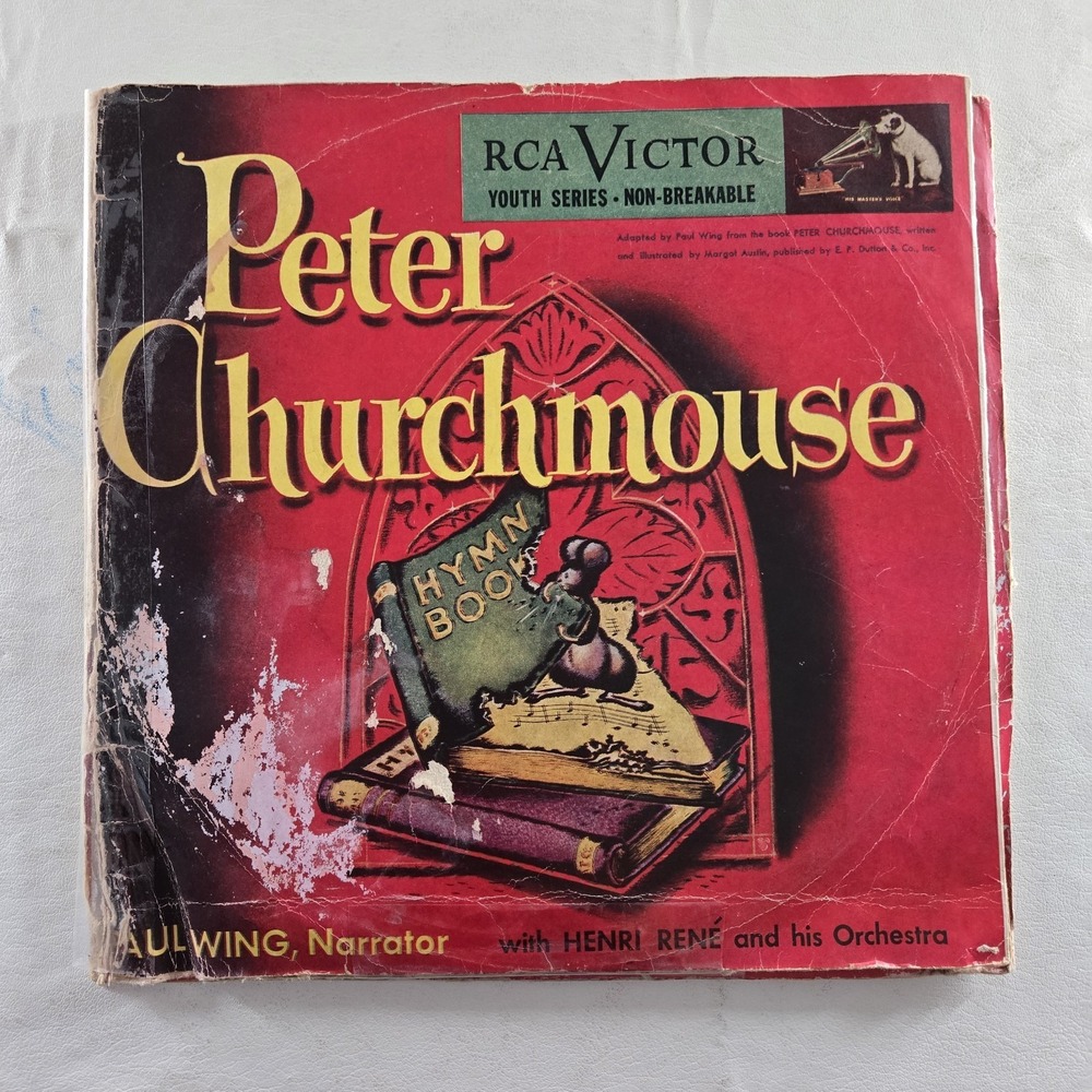 Peter Churchmouse 78rpm Record Paul Wing RCA Victor Youth Series Good Tested